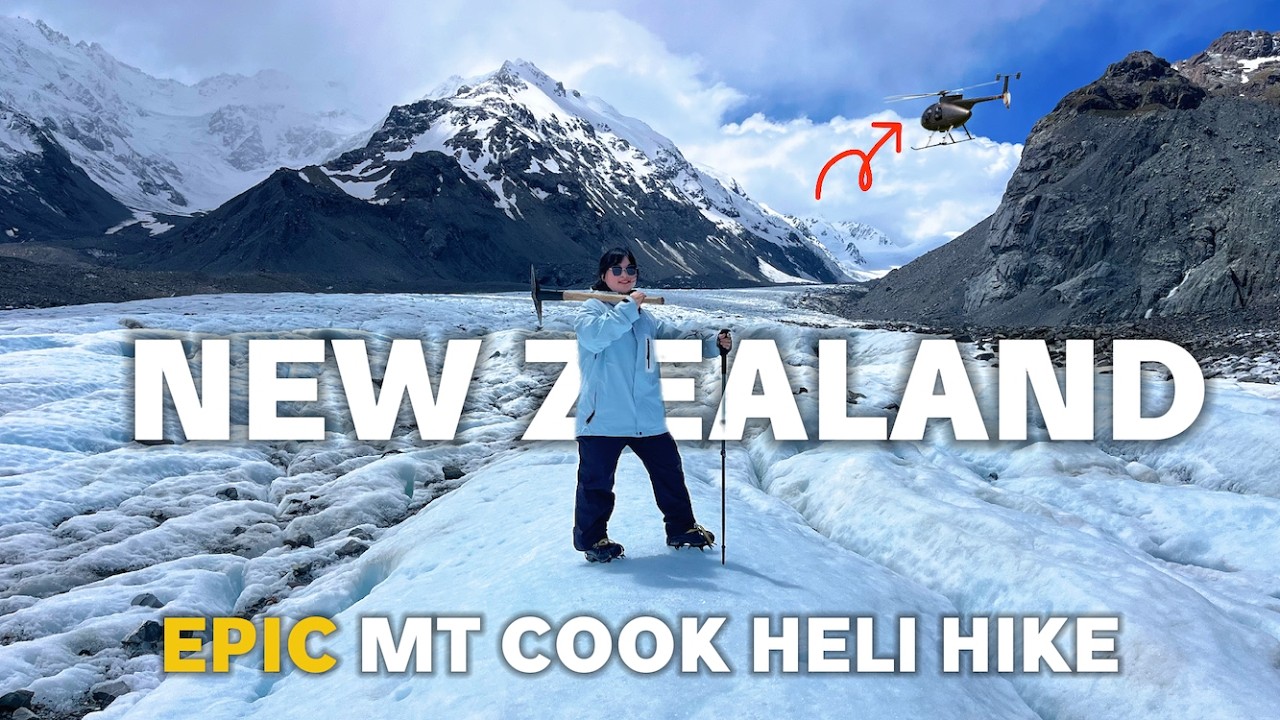 My First Heli Hike on Tasman Glacier | Mount Cook Helicopter Experience | New Zealand