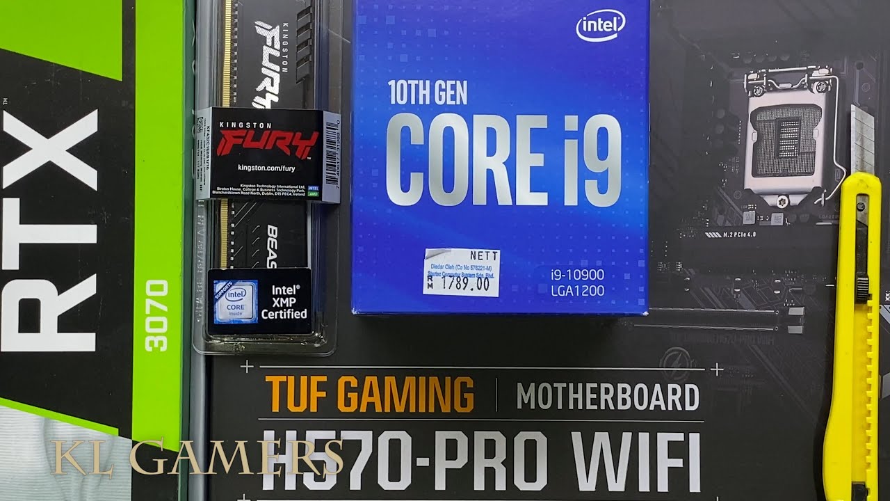 intel Core i9 10900 ASUS TUF GAMING H570-PRO WiFi ROG STRIX GTX1650 MASTERBOX E500L PC Build