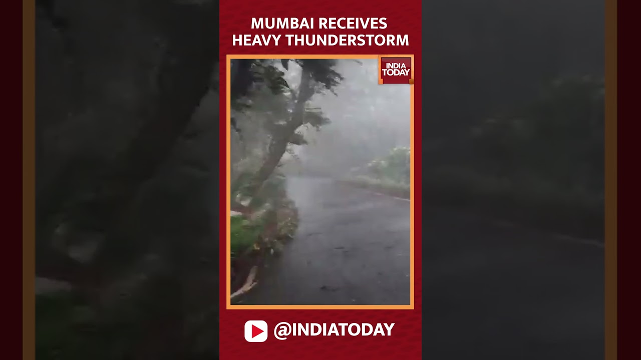 Mumbai Receives Heavy Thunderstorm #weather #mumbai #thunderstorm #maharashtra #rain #weatherreport