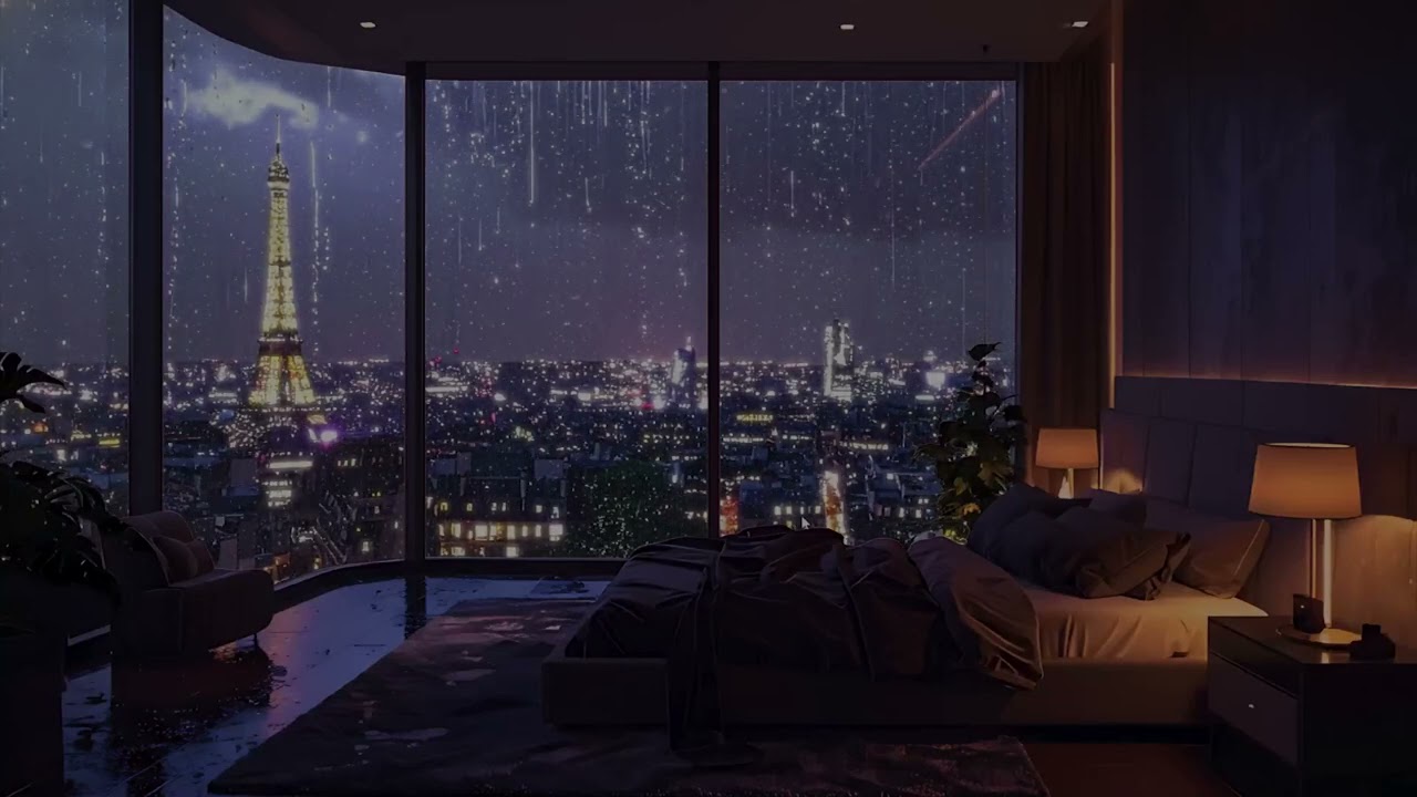 Rain Sounds 🌧️ Fall Asleep Instantly in a Dark Cozy NYC Bedroom | Heavy Urban Rain