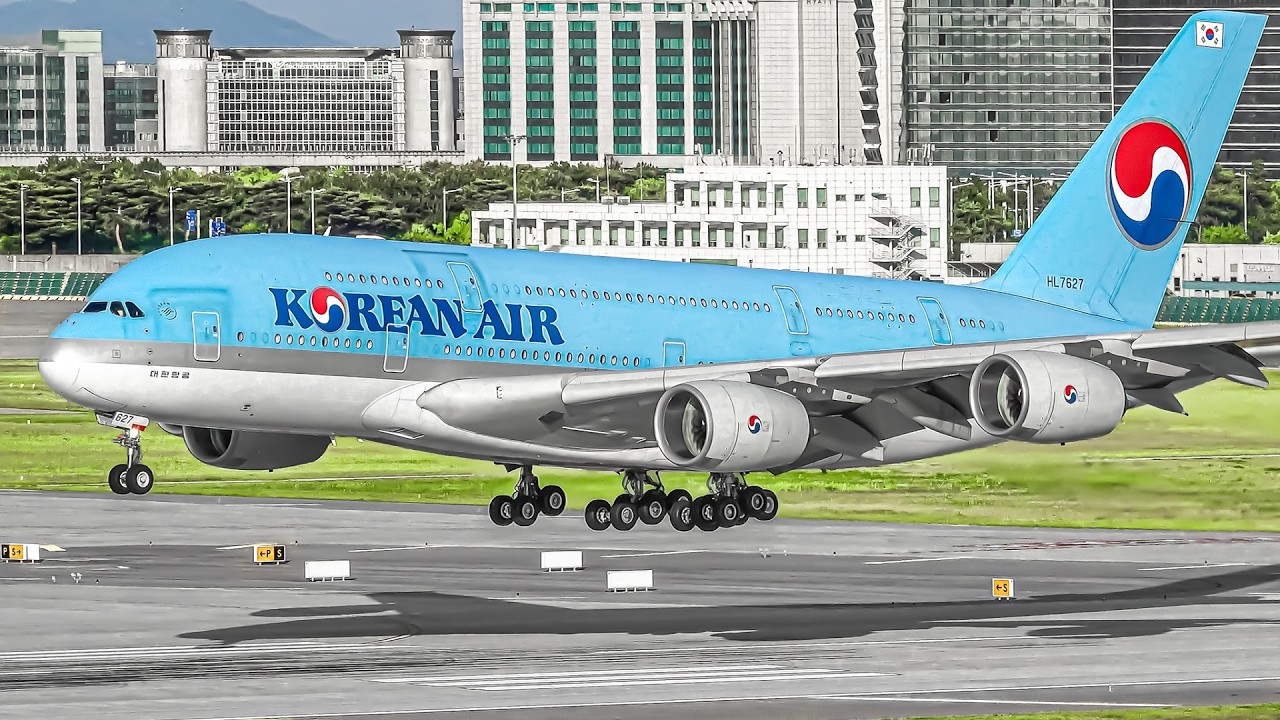 🇰🇷 400+ PLANE TAKEOFFS & LANDINGS in 4 HRS with Aircraft Identification at Seoul Incheon Airport