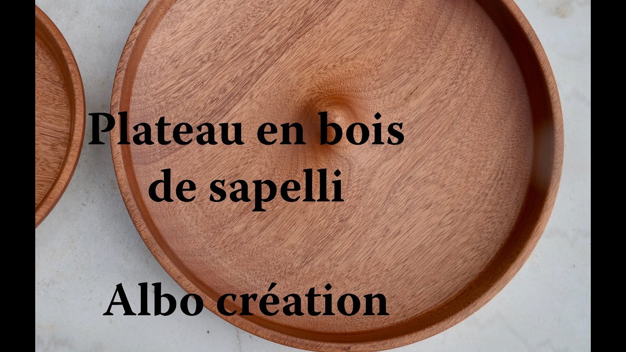 Plateau en bois  de sapelli