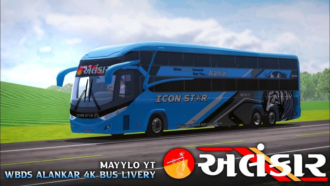 World Bus Driving Simulator | MAYYLO YT | alankar bus livery | surat all travels livery | gameplay