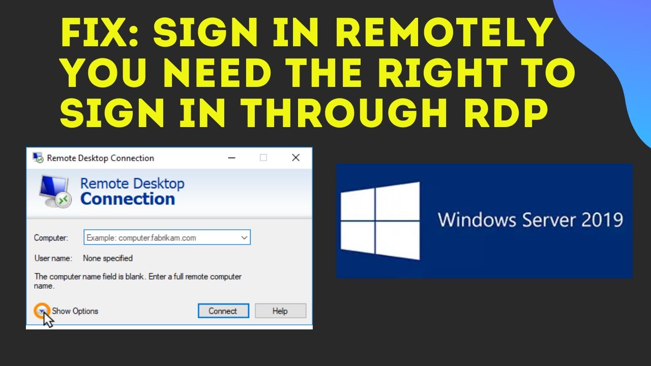 Fix: To sign in remotely, you need the right to sign in through Remote Desktop Services