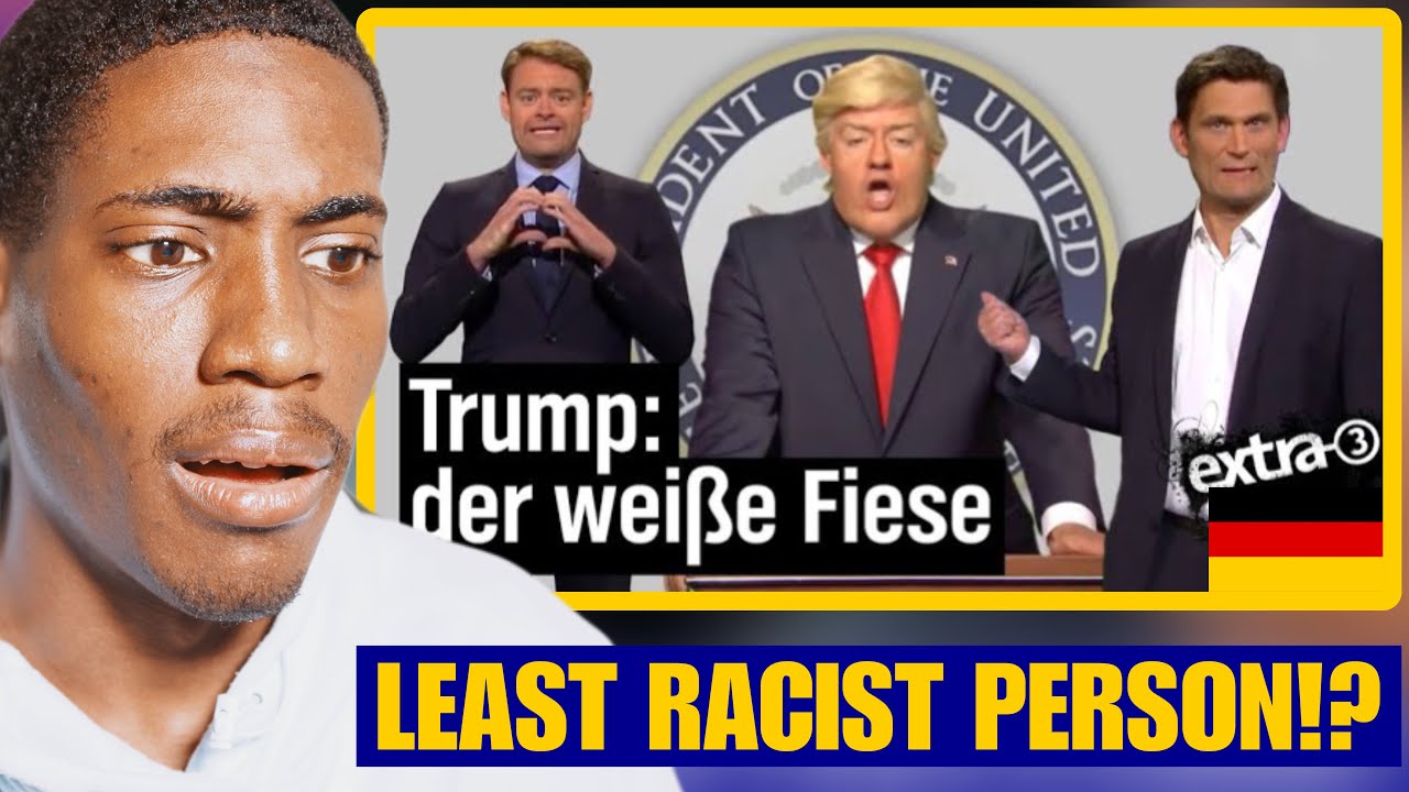 American Reacts to To GERMAN SATIRE vs TRUMP | Trump's USA: Racism and Gun Violence