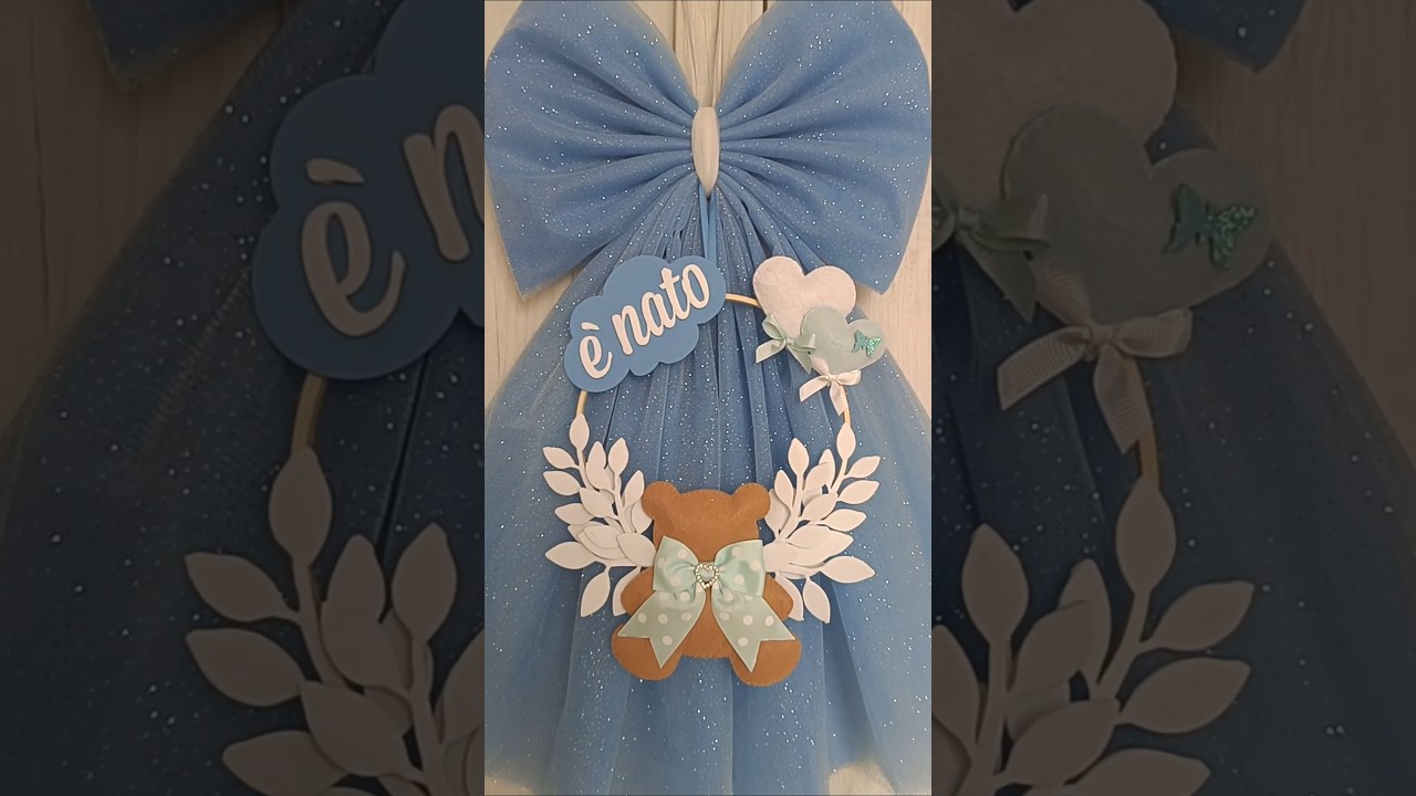 fiocco nascita in tulle glitterato #shorts #short #shortvideo #viral #viralvideo