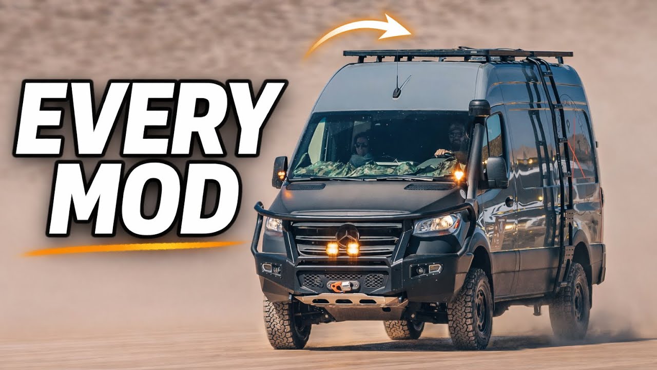 Every Exterior Mod on My Mercedes Sprinter Van | Overland, Off-Road & Van Life Build