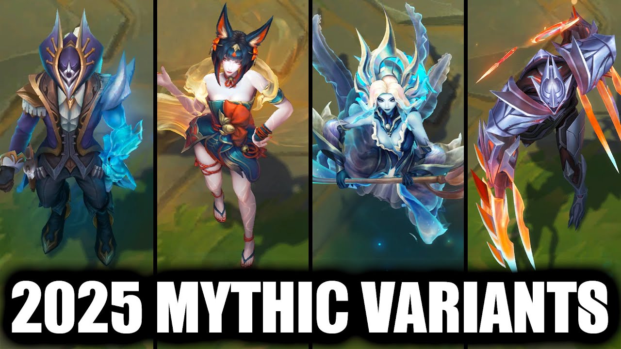 All Legendary Mythic Variants Skins Spotlight Released in 2025 (League of Legends)