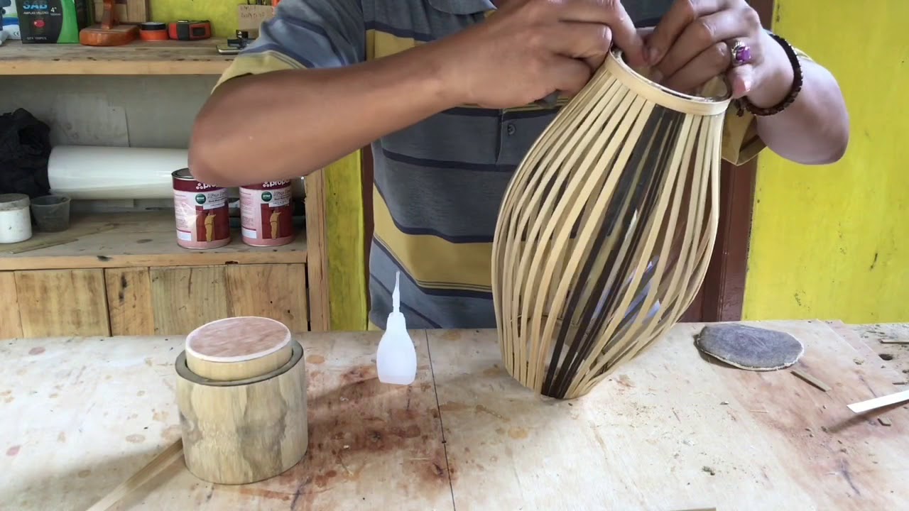 Seni Bambu ~ Membuat Lampu Hias Meja Super Keren