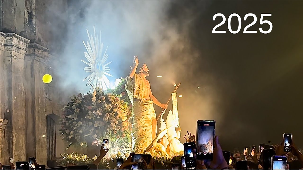 Salida de Jesús resucitado de la parroquia Santa Ana Niquinohomo 2025