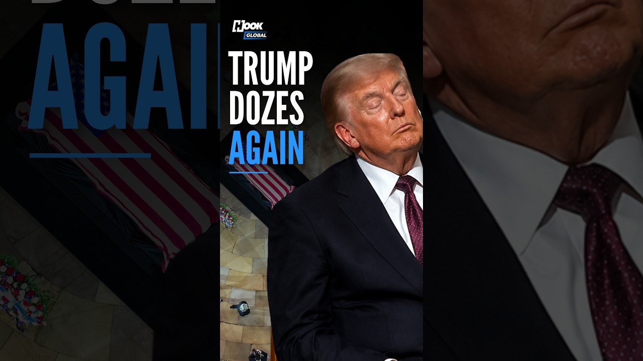 Donald Trump Appears to Doze Off During Lindsey Graham&rsquo;s Funeral Beside JD Vance