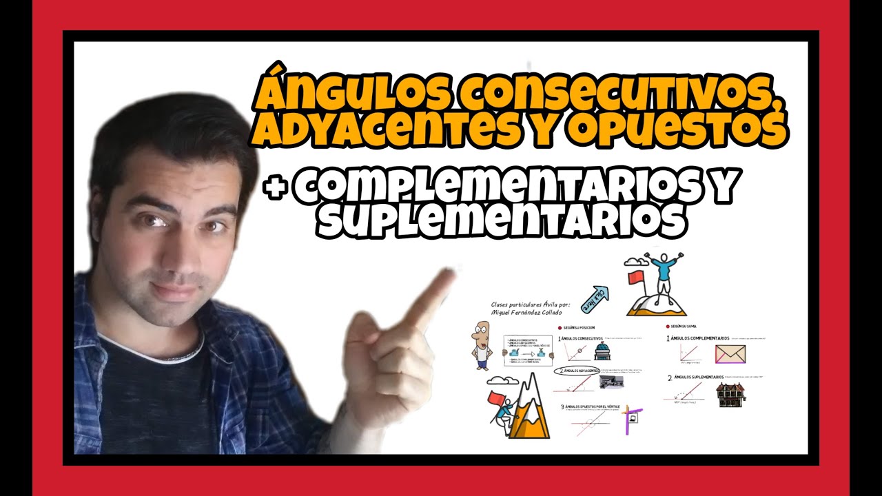 📐 Angulos CONSECUTIVOS,  ADYACENTES y OPUESTOS por el vertice [ COMPLEMENTARIOS Y SUPLEMENTARIOS] 📏