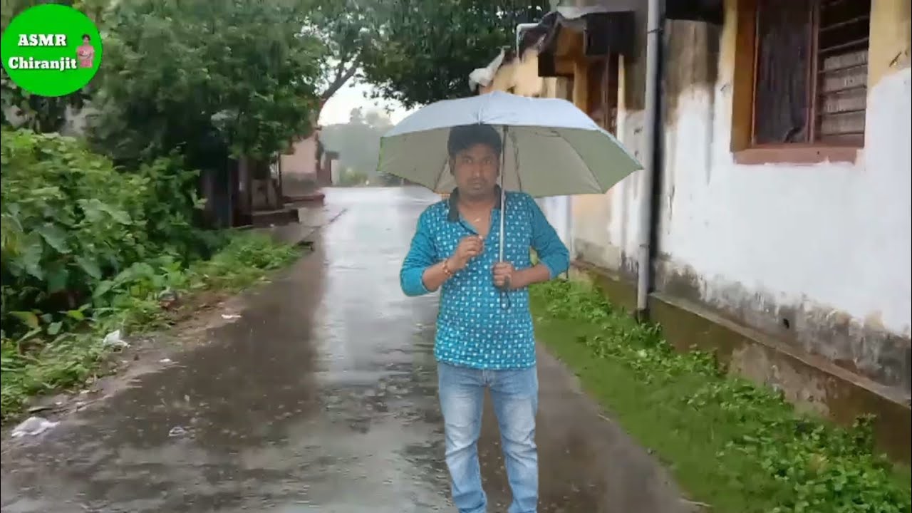 ASMR In Outdoor ☔ Rain Day