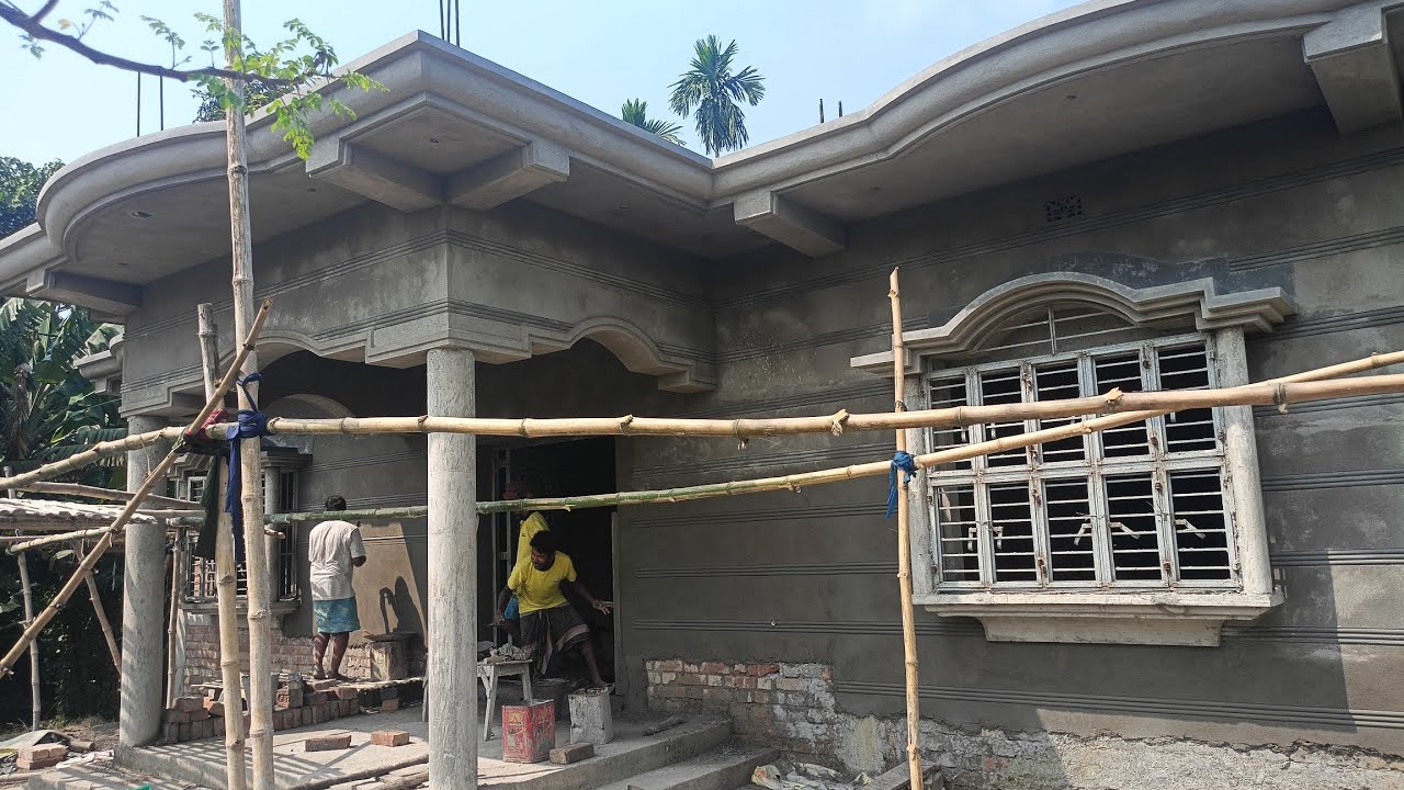 এই বাড়িটি তৈরি করেছি এখন প্লাস্টারের কাজ হচ্ছে ⭐ Mizanur Raj Mistri