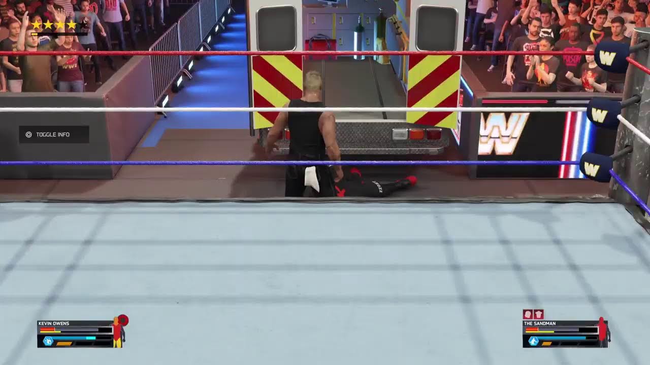 ecw champion kevin owens vs the sandman