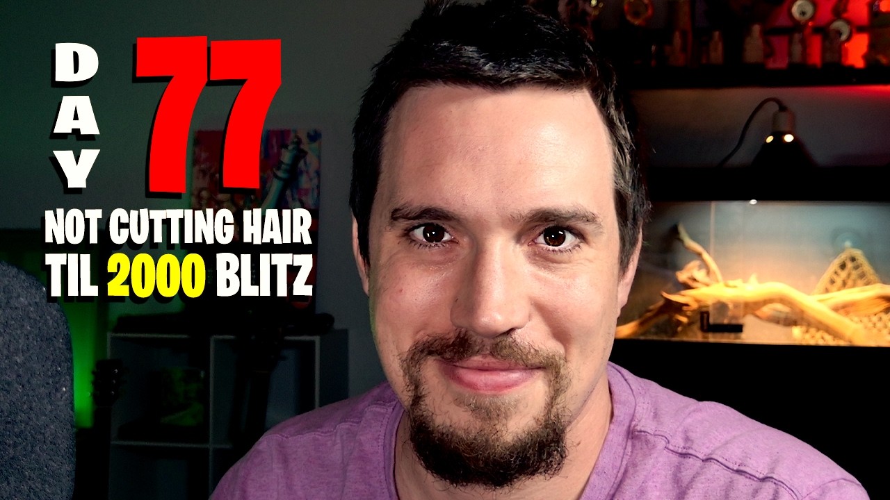 Day 77 of not cutting my hair till 2000 blitz on chess.com