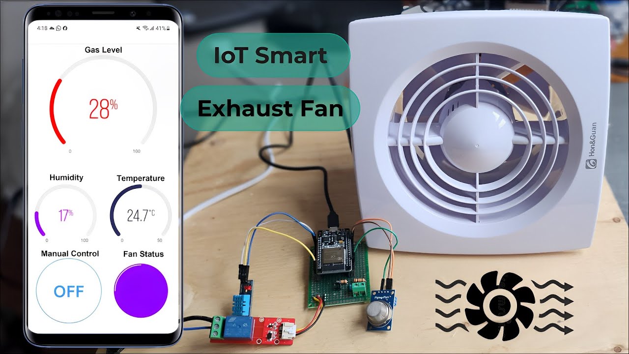 Умный вытяжной вентилятор IoT — мониторинг и управление на базе ESP32