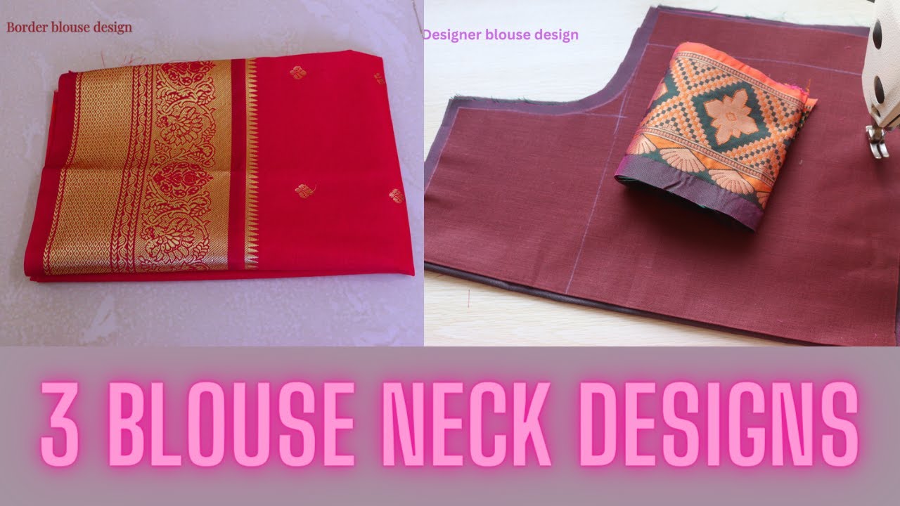 3 Blouse Back Neck Designs |Cutting and Stitching Blouse Designs Stitching