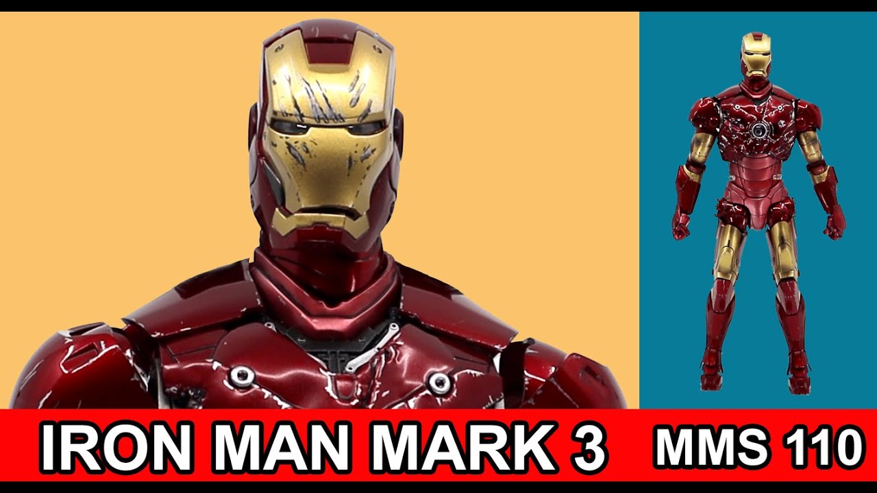 Hot Toys Iron Man Mark 3 With Battle Damage   MMS 110