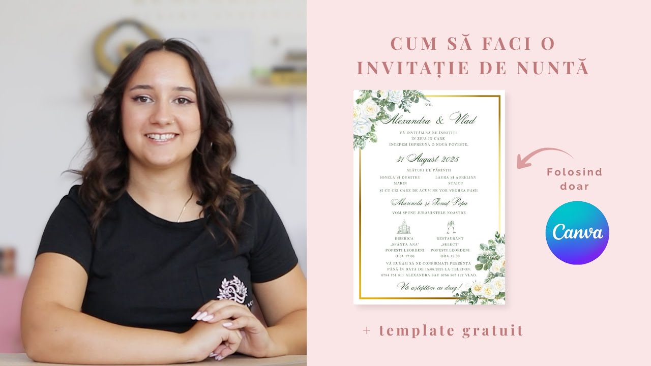 Cum faci o invitație de nuntă în Canva | Tutorial pas cu pas + template gratuit