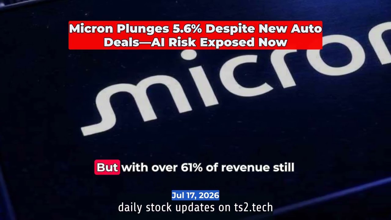 Micron Plunges 5.6% Despite New Auto Deals&mdash;AI Risk Exposed Now #NASDAQMU #Semiconductors