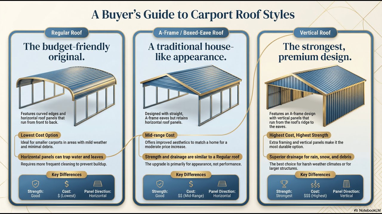 Understanding Roof Styles on Portable Carports