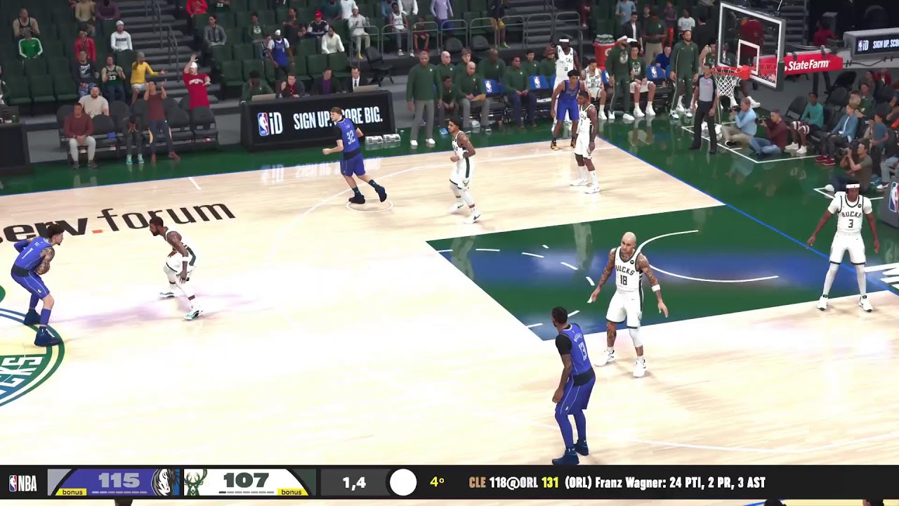 Bucks Mavs 2nd half