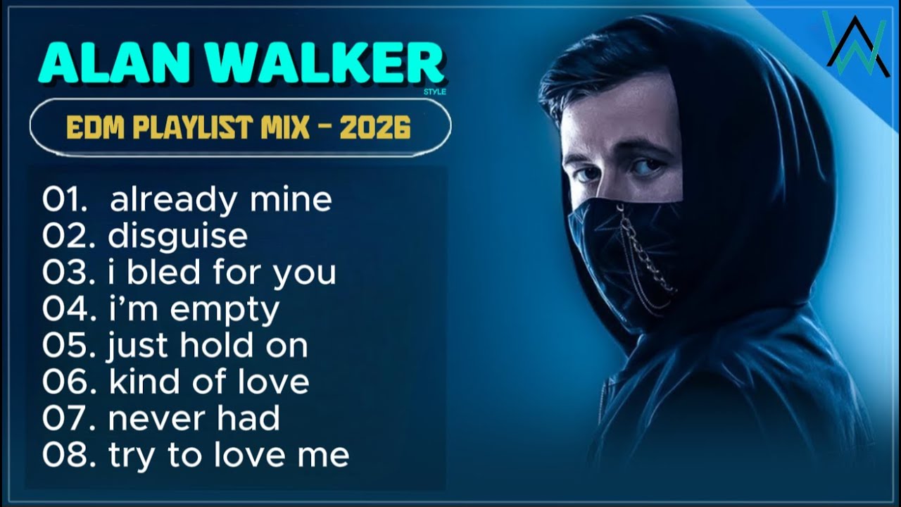 Alan Walker Style Playlist 2026 | Edm Mix Relax For Study | Full Bass