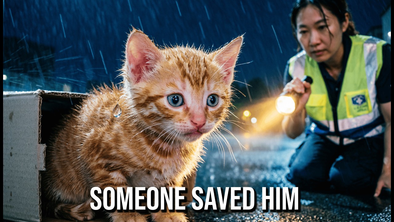This Tiny Kitten Was Left to Die in the Rain… Until One Woman Stopped