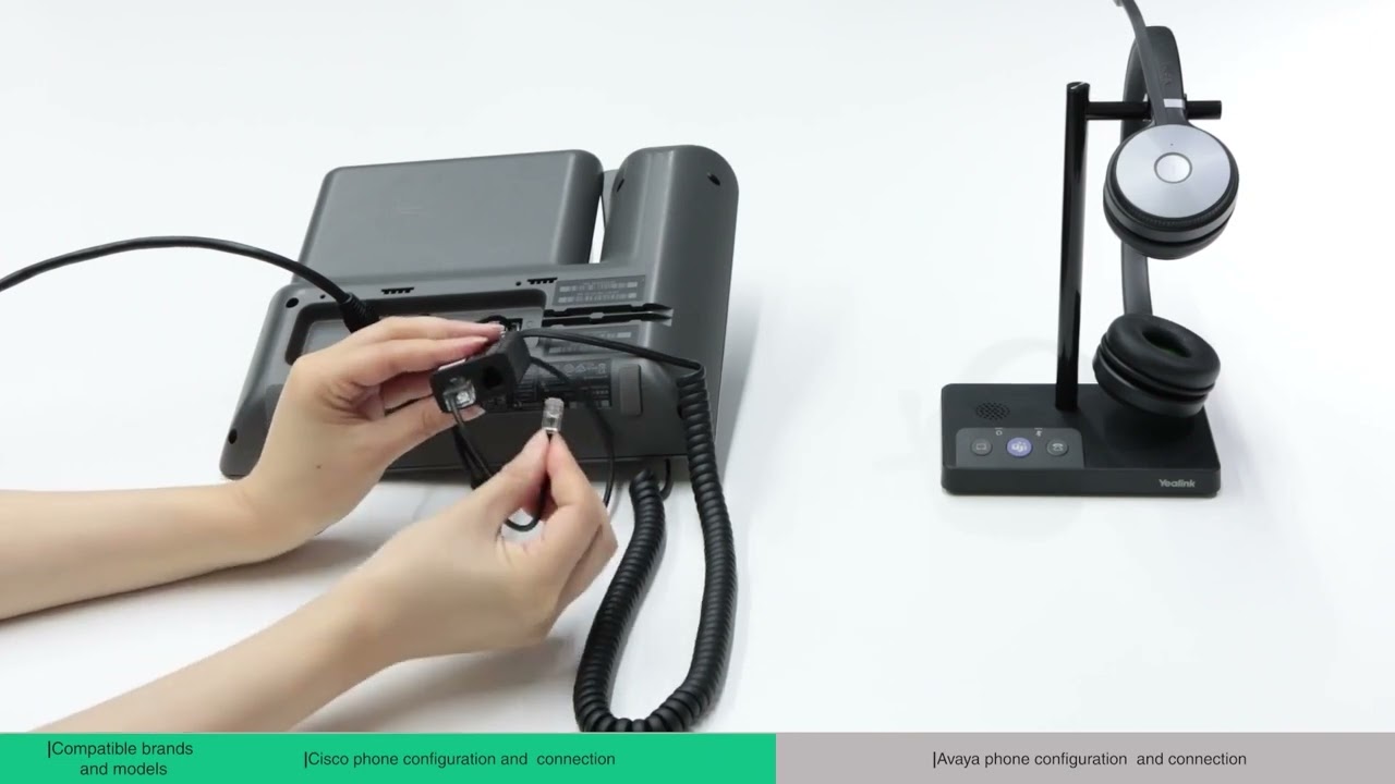 How to Connect a Third Party Phone and Yealink WH62&WH63 via EHS60 Adapter