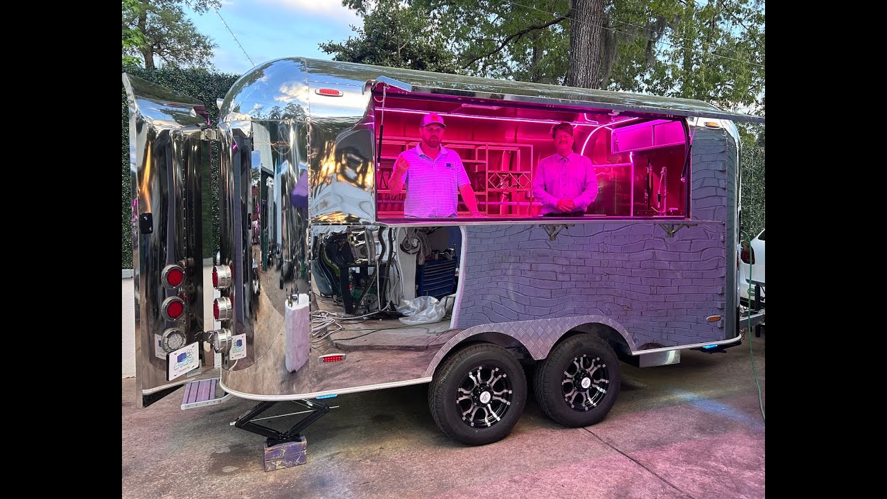 14 Foot Vintage Beverage Trailer, Mobile Bar that brings the party.