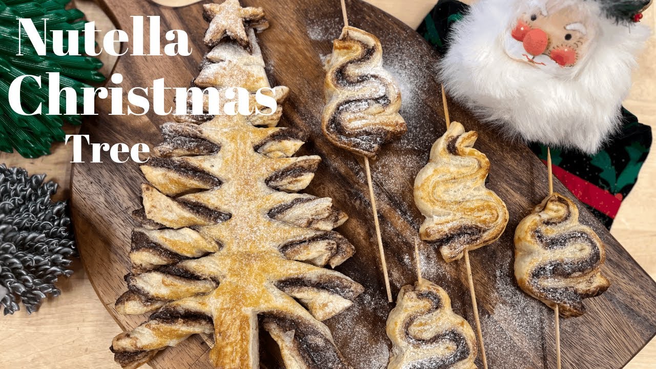 Nutella Christmas Tree Pastry | Christmas Dessert Recipe | Pastry Recipe #christmas #nutellarecipes