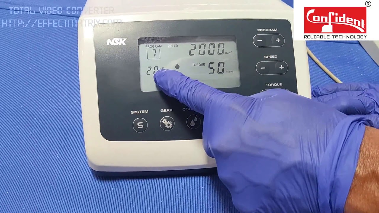 Confident : Demo on NSK Surgic AP (Physiodispenser)