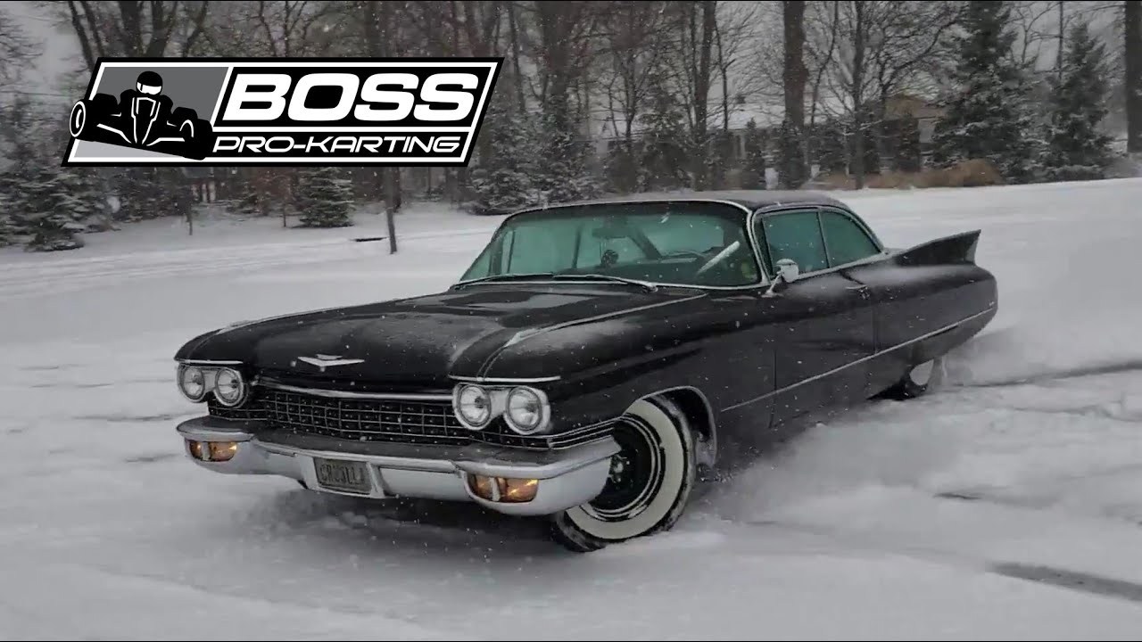 Snow Drifting the '60 Caddy