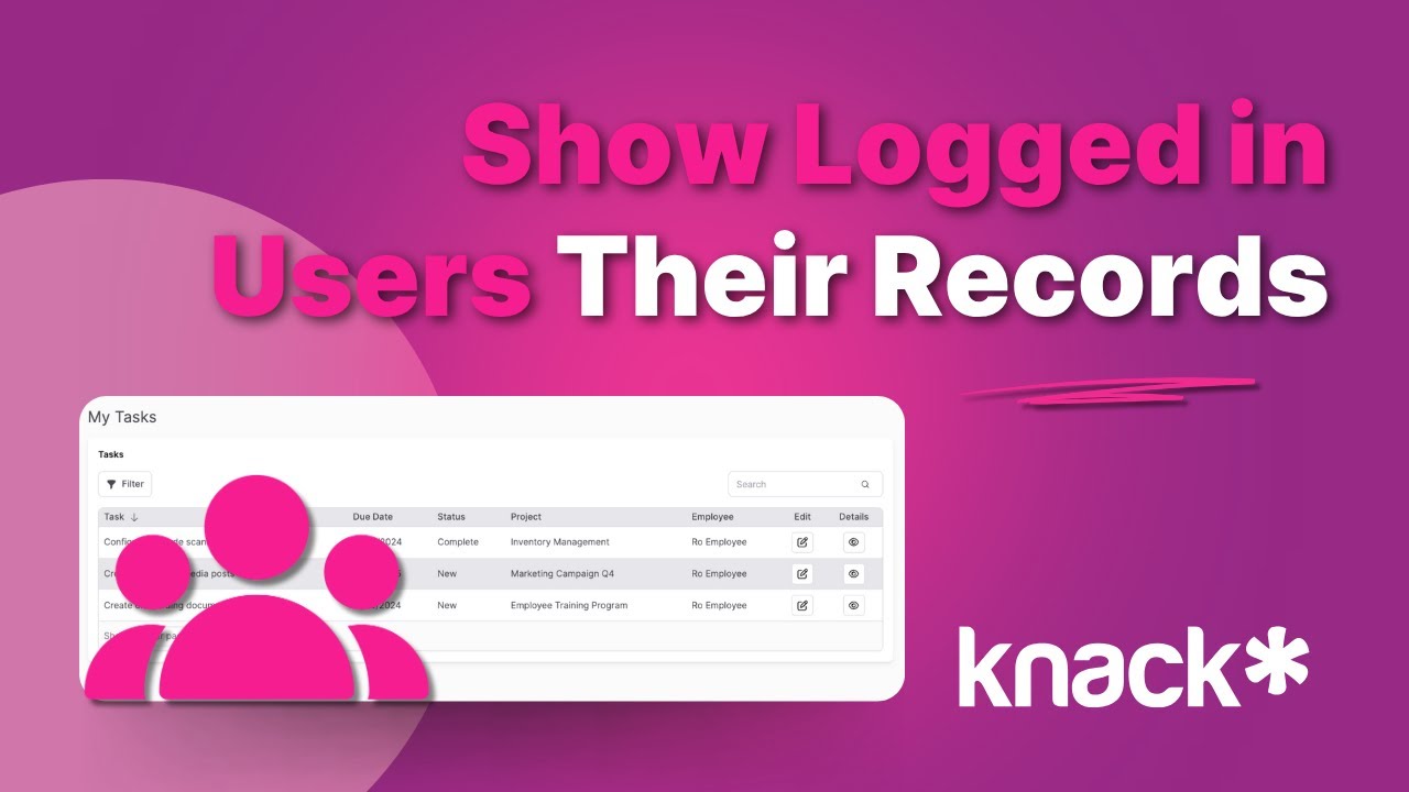 Display Records to Your Users when They’re Logged in with Knack