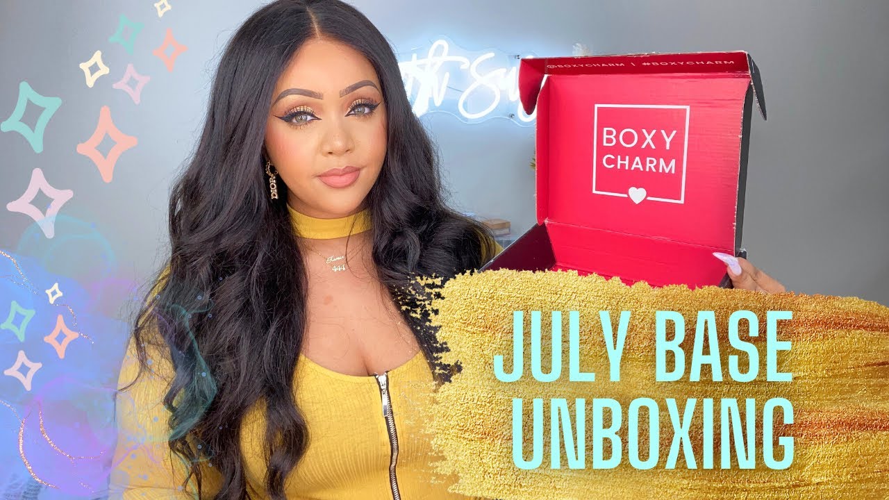BOXYCHARM 2022 JULY BASE UNBOXING &  TRY-ON ✨ MAKEUP LOOK TUTORIAL ❤️