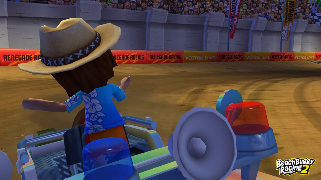 Haciendo carrera para subir de nivel en Beach buggy racing 2