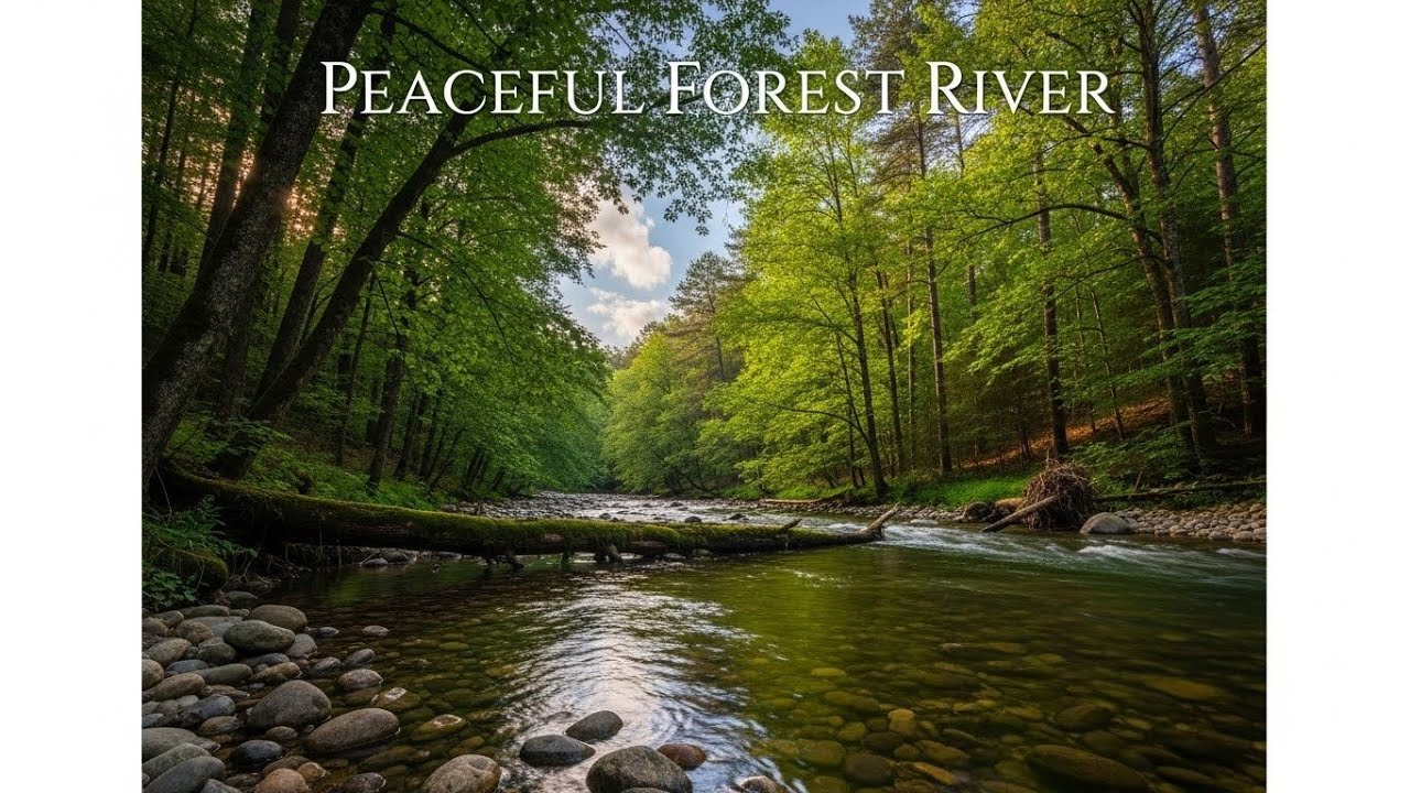 Tranquil River in Forest 🌲🌊 Relaxing Nature Ambience for Focus and Serenity #2794