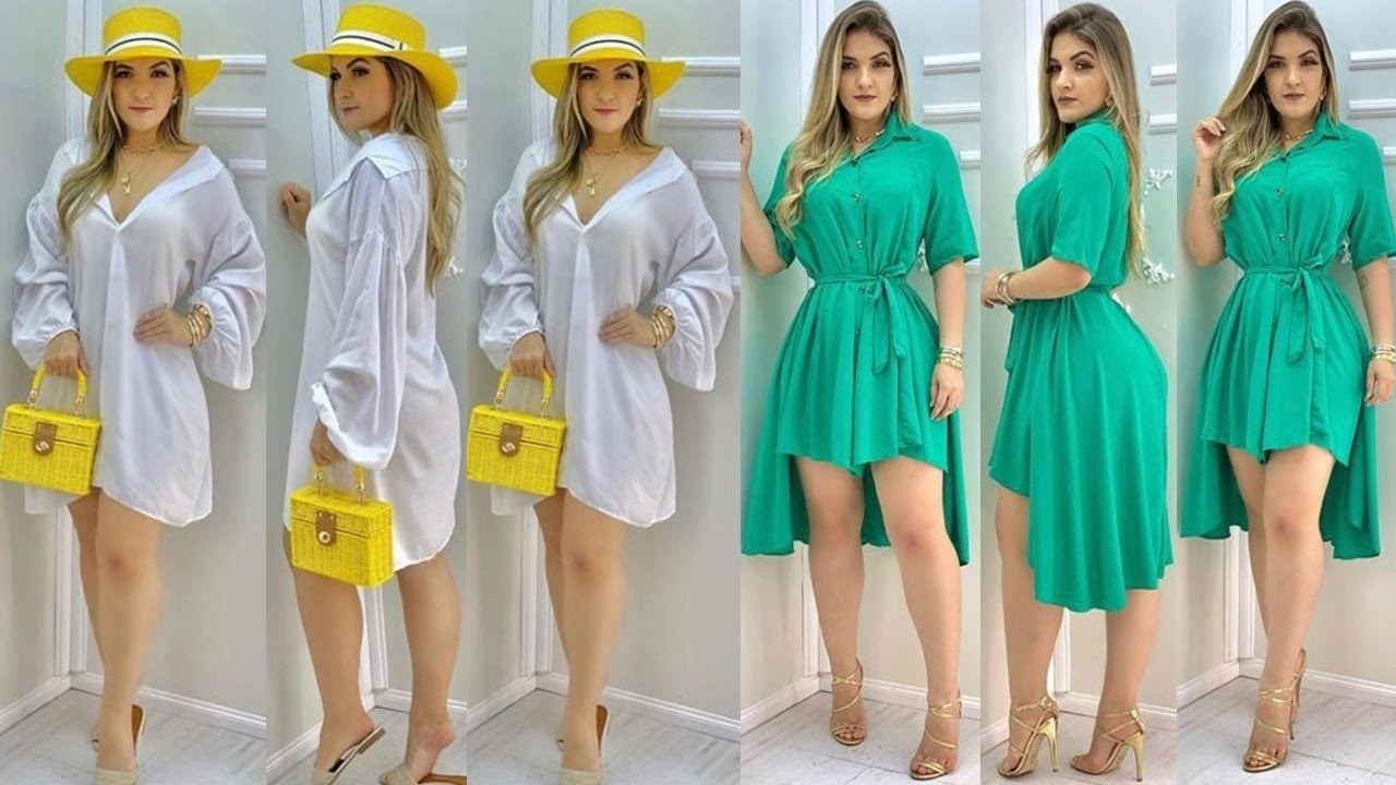 HERMOSOS VESTIDOS CAMISEROS MODERNOS Y CLÁSICOS QUE NUNCA PASAN DE MODA PARA ESTA TEMPORADA 2022