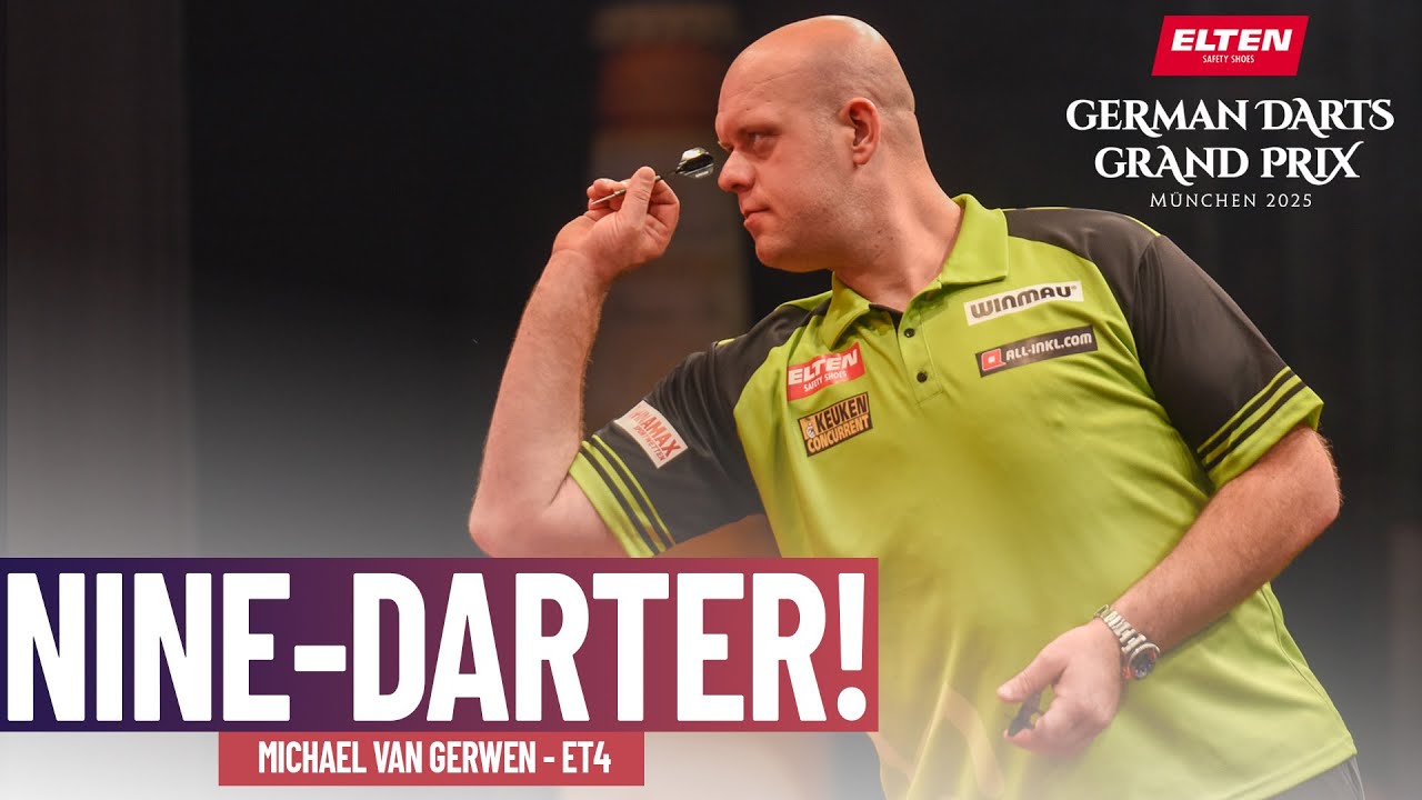 NINE-DARTER! 9️⃣ | Perfection for Michael van Gerwen in Munich | 2025 German Darts Grand Prix