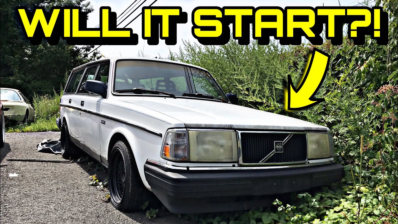 Trying To Start Our Dead 30 Year Old Volvo 240 For The First Time In A Year