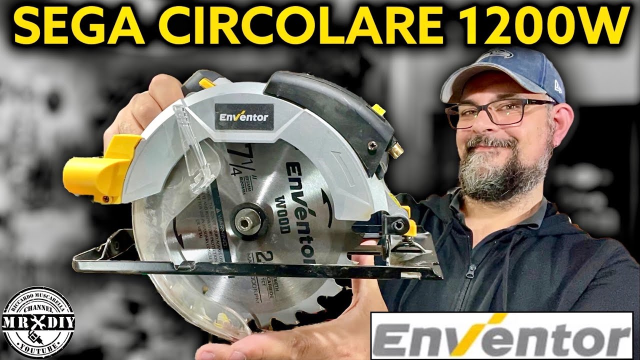 Sega circolare per legno da 1200W ENVENTOR. Potente e precisa. Fai da te falegnameria.
