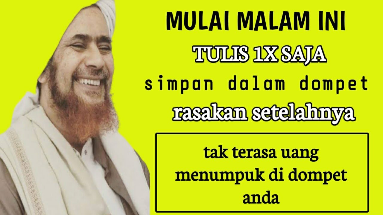 TULIS DAN TAROK DI DOMPET, TIDAK DI SANGKA