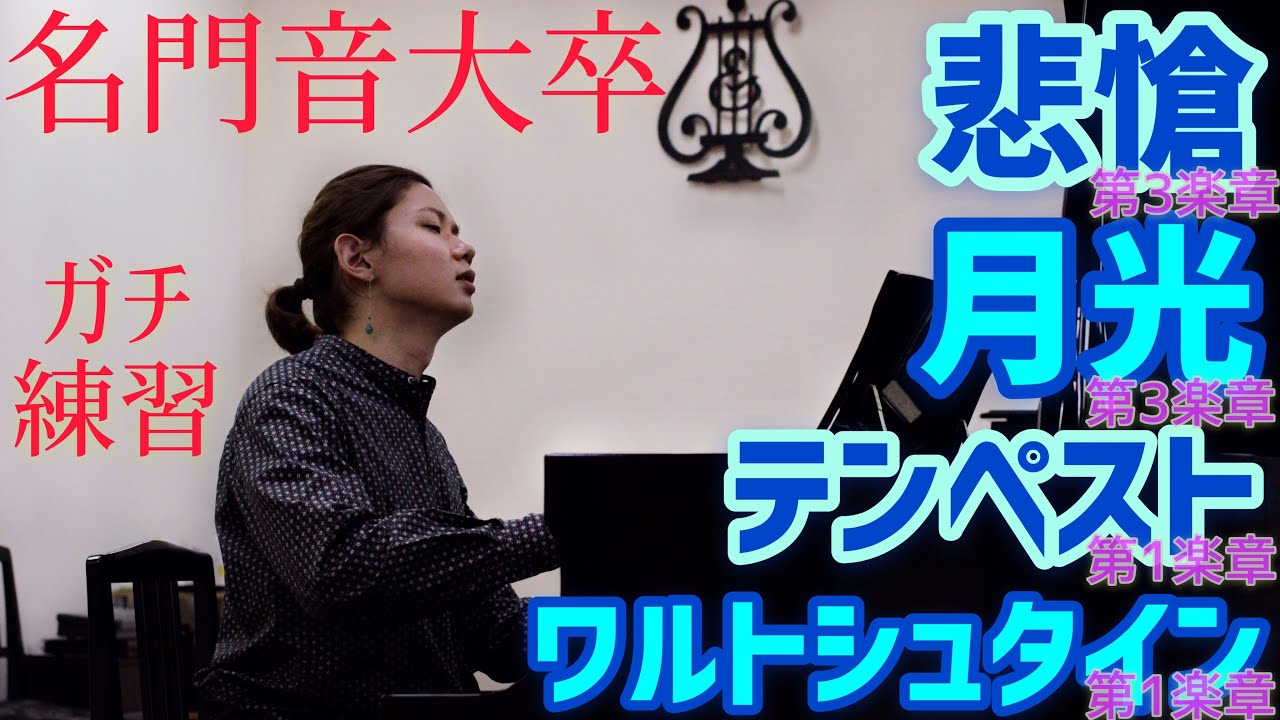 スタインウェイの第2ブランド【ボストンピアノ】でベートーヴェンソナタ名曲4選本気練習！Moonlight/Pathetique/Tempest/Waldstein/Beethoven/Steinway