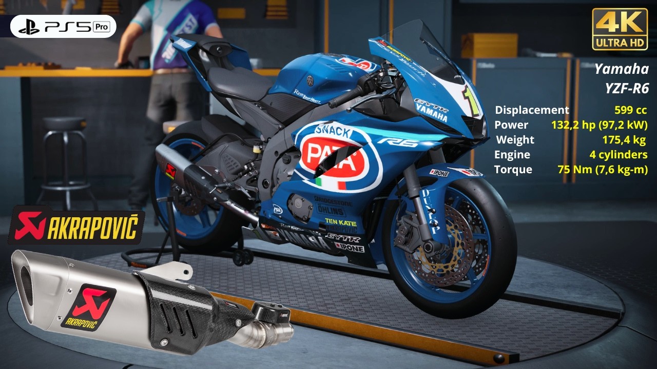 RIDE 6 | Customize Brutal Yamaha R6 Pata Akrapovic Gameplay [4K PS5 Pro]