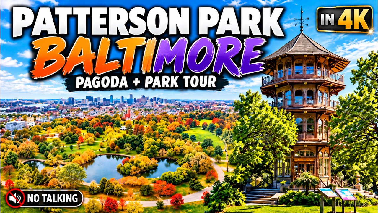 Walking Patterson Park Baltimore in 4K ⛲ | Pagoda + Scenic Park Tour