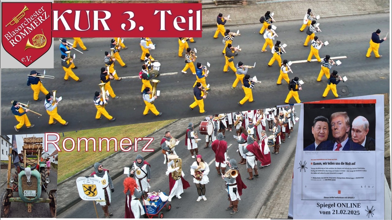KUR Rommerz 2025 * 3. Teil Karnevalistischer Umzug - Neuhof im Landkreis Fulda Blasorchester Rommerz
