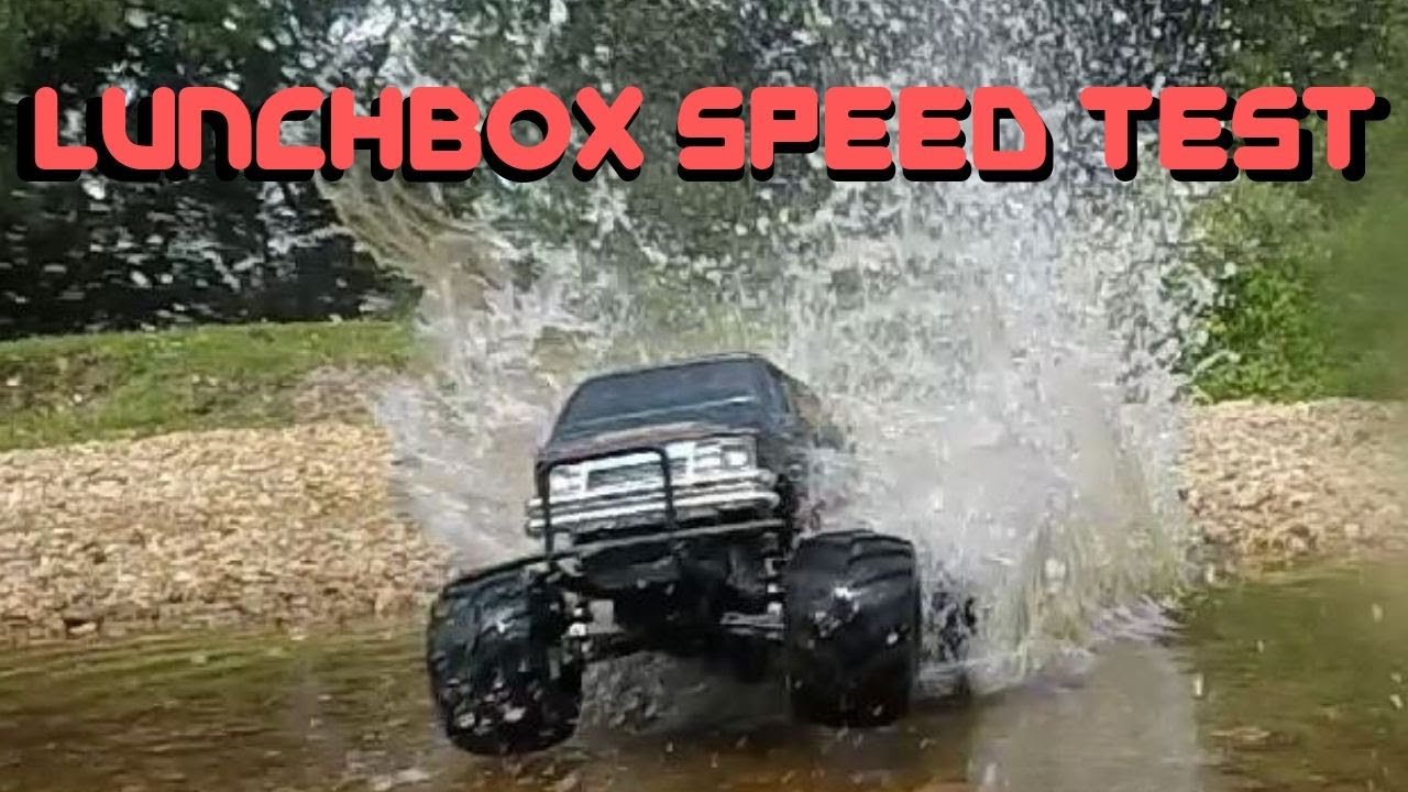 Tamiya Lunchbox Speed Test and Bash.  Brushless 3500kv 2S Lipo