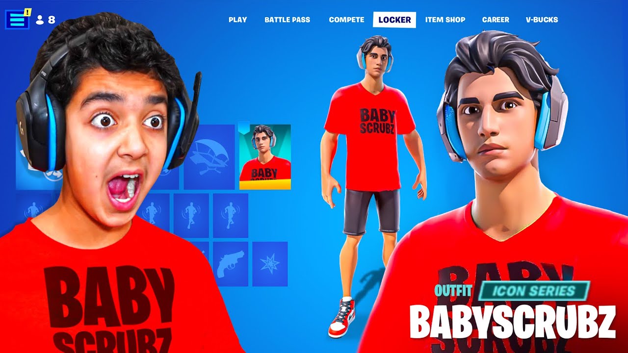 Удивляю своего младшего брата его собственным обликом ICON в FORTNITE!
