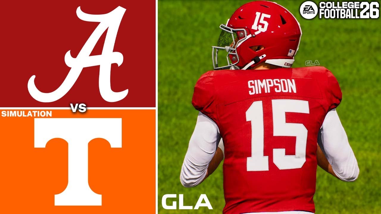 Alabama vs. Tennessee Simulation | CFB 26 PS5 Gameplay